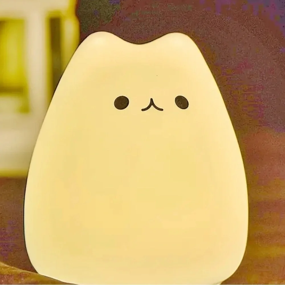 ✨Cute Cat Night Light silicone Baby Nursery Nightlight, Color Changing ✨✨